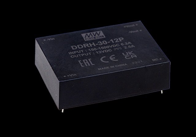 Mean Well’s DDRH Series Isolated Ultra-Wide Input Multi-installation selectable DC/DC Converters Now Available at TTI